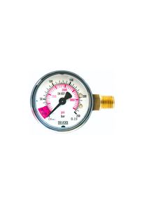 ich-zapfe Inhaltsmanometer mit roten Bereich f&uuml;r CO2-Ende, 1/4" AG