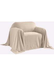 Bett&uuml;berwurf PEREIRA DA CHUNA Gr. 7, beige (champagner), B:250cm L:370cm, 100% Baumwolle, Tagesdecken, Bett&uuml;berwurf