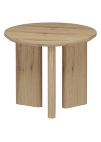Beistelltisch OTTO HOME "Cassian", eichefarben, B:50cm H:42cm T:50cm, Tische, Beistelltisch, sch&ouml;ne Holzoptik, modernes Fu&szlig;gestell, &Oslash;50 cm