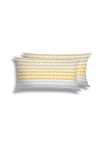 Kissenbez&uuml;ge Florella "Elja gelb Soft-Touch Seersucker, 50% Baumwolle, 50% Viskose", gelb, B:40cm L:80cm, Seersucker, Obermaterial: 50% Baumwolle CO. 50% Viskose CV., Kissenbez&uuml;ge, Kissenbez&uuml;ge