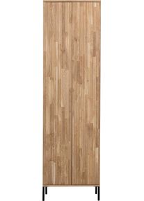 Garderobenschrank Woood "New Gravure, Mehrzweckschrank mit 5 F&auml;chern", beige (natur), B:60cm H:210cm T:42cm, Holzwerkstoff, Schr&auml;nke, Garderobenschrank, mit grafischen Relieft&uuml;ren, Breite 60 cm
