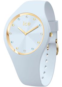 Ice Watch Quarzuhr ICE-WATCH "ICE cosmos - Small+ - 2H (colour stones)", blau (hellblau), Armbanduhren, Damen, Quarzuhr, Armbanduhr, Damenuhr, Silikonarmband, analog