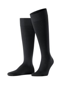 Kniestr&uuml;mpfe Falke "Energizing Cotton", Herren, Gr. 39-40, schwarz, Materialmix, normal, Socken Kniestr&uuml;mpfe, St&uuml;tzwirkung, verbesserte Sauerstoffversorgung, atmungsaktiv