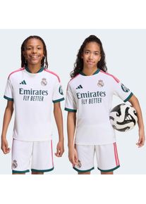 Fu&szlig;balltrikot adidas Performance "REAL MADRID 26/27 KIDS HEIMTRIKOT", Kinder, Gr. 164, wei&szlig;, Obermaterial: 100% Polyester, Rundhals, Trikots Fu&szlig;balltrikot, mit Rundhalsausschnitt, mit Climacool Technologie