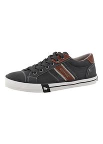 Sneaker Mustang Shoes "Calogero", Herren, Gr. 49, grau, Lederimitat, Schuhe Sneaker, Freizeitschuh, Halbschuh, Schn&uuml;rschuh mit Kontrastbes&auml;tzen