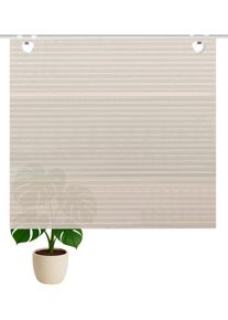 Magnetrollo Home Wohnideen "TURIN" Gr. 4, beige (sand), B:100cm H:130cm, Obermaterial: 100% Polyester, Raffrollos, Magnetrollo