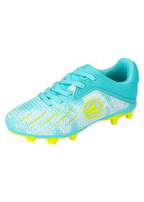 Fu&szlig;ballschuh Jako "J-SFG Vini", Gr. 30, ocean, neon gelb, Synthetik, Schuhe Fu&szlig;ballschuh, f&uuml;r Rasenpl&auml;tze, f&uuml;r Kinder & Jugendliche