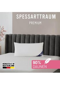 G&auml;nsedaunenkopfkissen Spessarttraum "Premium, Kopfkissen 1-tlg. oder 2-tlg. 40x80 oder 80x80 cm", wei&szlig;, B:40cm L:80cm, Bezug: 100% Baumwolle. F&uuml;llung: 90% G&auml;nsedaunen, 10% G&auml;nsefeder, Kopfkissen, G&auml;nsedaunenkopfkissen, hergestellt in Deutschland, allergikerfreundlich, im Set g&uuml;nstiger