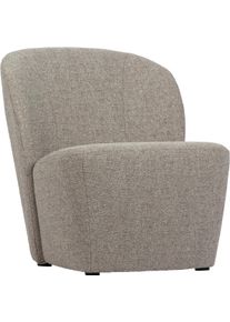 Loungesessel Woood "Lofty mit Boucl&eacute;-Bezug und Hartholzrahmen B 68 x T 72 x H 75 cm", beige (natur), B:68cm H:75cm T:72cm, Sessel, Loungesessel, Hohe Verschlei&szlig;festigkeit, Sitzh&ouml;he 42 cm, separates R&uuml;ckenkissen