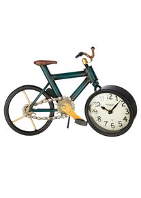 Tischuhr Gilde "Stand-/ Tischuhr Fahrrad", blau, schwarz, creme, Tischuhren, Tischuhr