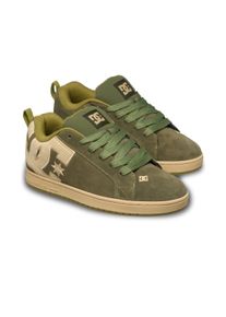 Schn&uuml;rschuh DC Shoes "Court Graffik", Herren, Gr. 5(37), gr&uuml;n (light olive, oyster), Obermaterial: Leder (Kuh) / Futter: Textil / Au&szlig;ensohle: Gummi., Schuhe Schn&uuml;rschuh