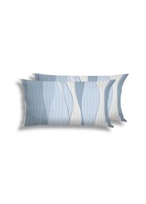 Kissenbez&uuml;ge Florella "Veifa blau Soft-Touch Seersucker, 50% Baumwolle, 50% Viskose", blau, B:40cm L:80cm, Seersucker, Obermaterial: 50% Baumwolle CO. 50% Viskose CV., Kissenbez&uuml;ge, Kissenbez&uuml;ge