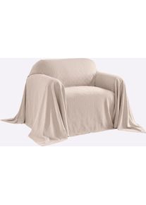Bett&uuml;berwurf PEREIRA DA CHUNA Gr. 7, beige (sand), B:250cm L:370cm, 100% Baumwolle, Tagesdecken, Bett&uuml;berwurf