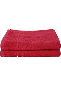Handt&uuml;cher Dyckhoff "Kristall", rot, B:50cm L:100cm, Frottier, Obermaterial: 100% Baumwolle, Handt&uuml;cher, Handt&uuml;cher, mit Bord&uuml;ren