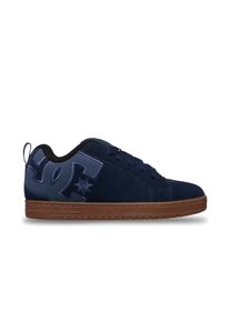 Schn&uuml;rschuh DC Shoes "Court Graffik", Herren, Gr. 6,5(38,5), blau (schwarz navy), Obermaterial: Leder (Kuh) / Futter: Textil / Au&szlig;ensohle: Gummi., Schuhe Schn&uuml;rschuh