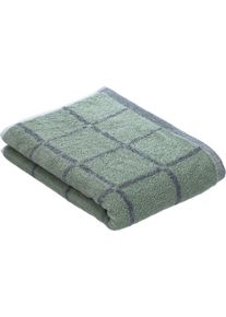 Duschtuch Esprit "Melange Cube", gr&uuml;n (soft gr&uuml;n), B:67cm L:140cm, Walkfrottier, Obermaterial: 100% Baumwolle, Handt&uuml;cher, Duschtuch, im Karodesign
