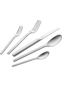 Besteck-Set Zwilling "Minimale mattiert", silber (edelstahlfarben), 30 tlg., Edelstahl 18/10, Essbesteck-Sets, Besteck-Set, Rostfrei, mattiert oder im Vintage Look (geh&auml;mmert)
