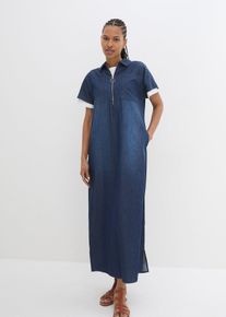 bonprix Femei Rochie maxi de blugi, albastru, 48