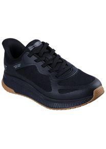 Slip-On Sneaker Skechers "BOBS SQUAD 4", Herren, Gr. 47,5, schwarz, Synthetik, Textil, unifarben, Schuhe Slip-On Sneaker, Trainingsschuh, Sneaker, Schn&uuml;rschuh zum einfachen Schlupfen