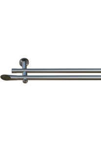 Gardinenstange Indeko "Marbella", silber (edelstahlfarben), L:110cm, Eisen, Gardinenstangen, Gardinenstange