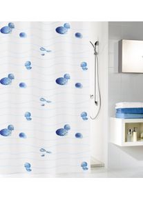 Duschvorhang Kleine Wolke "Miami", blau, B:180cm H:200cm, Polyester, Duschvorh&auml;nge, Duschvorhang