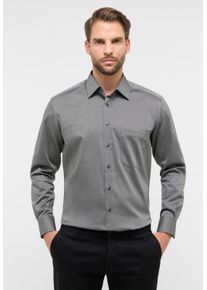Langarmhemd Eterna "COMFORT FIT", Herren, Gr. 45, Normalgr&ouml;&szlig;en, anthrazit, 100% Baumwolle, normal, Manschette, Hemden Langarmhemd, NON IRON (b&uuml;gelfrei)