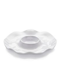 ich-zapfe Grote ronde Chip & Dip Dipping Plate set van 4, 40,6 cm