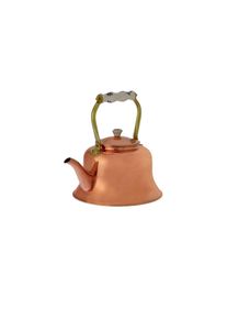 ich-zapfe Bouilloire en cuivre, Theiere cuivre - avec anse en porcelaine, 1,5L