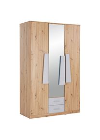 M&Ouml;BELIX , Grau, Eiche Artisan , Holzwerkstoff , 6 F&auml;cher , 2 Schublade(n) Schubladen , 134.1x216.3x59.9 cm ,