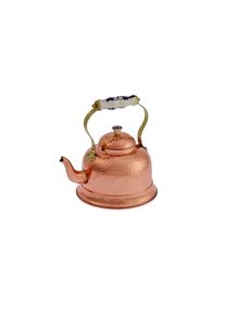 ich-zapfe Bouilloire en cuivre, Theiere cuivre - Martel&eacute;, avec anse en porcelaine, 1,5L