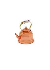 ich-zapfe Bouilloire en cuivre, Theiere cuivre - avec anse en porcelaine, 1,5L