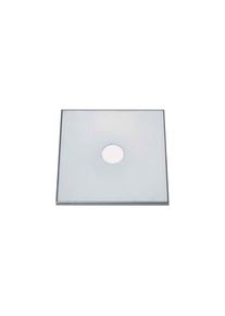 ich-zapfe Plaque de recouvrement pour Colonne &agrave; bi&egrave;re - inox, chanfrein&eacute;e de 1 cm, 220 x 220 mm, sans trou