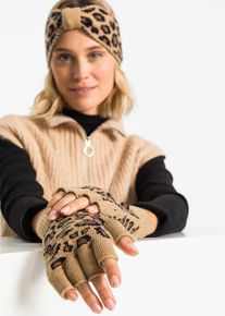 bonprix D&aacute;mska Čelenka a rukavice (2-dielna s&uacute;prava), b&eacute;žov&aacute;, onesize
