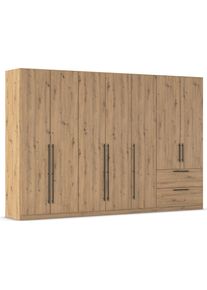 Kleiderschrank OTTO HOME "Mehrzweckschrank Aktenschrank M&ouml;bel Mietswohnung Schlafzimmer AVOLA", braun (eiche artisan), B:315cm H:210cm T:54cm, Holzwerkstoff, Schr&auml;nke, Kleiderschrank, mit hochwertigen Stangengriffen aus Metall in Schwarz MADE IN GERMANY