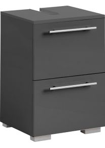 Waschbeckenunterschrank Welltime "Carlos, Waschbeckenunterschrank, Made in Germany, B: 40 cm", grau (anthrazit), B:40,2cm H:59,1cm T:35cm, FSC-zertifizierter Holzwerkstoff, Schr&auml;nke, Waschbeckenunterschrank, Solide Verarbeitung - Dieses Produkt ist in Deutschland gefertigt