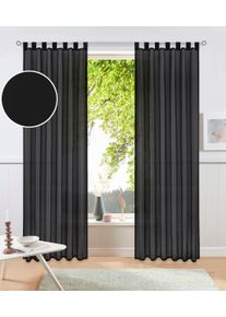 Gardine OTTO HOME "XANA" Gr. 4, anthrazit, B:145cm H:245cm, Voile, Polyester, Gardinen, Gardine, Bestseller, einfarbig, 1 bzw. 2 Schals, pflegeleicht, preiswert