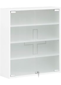 Medizinschrank Schildmeyer "Bjarne, Medizinschrank, Made in Germany, B: 64 cm", wei&szlig; (mattwei&szlig;), B:64,2cm H:71,4cm T:19,6cm, FSC-zertifizierter Holzwerkstoff, Schr&auml;nke, Medizinschrank, Solide Verarbeitung - Dieses Produkt ist in Deutschland gefertigt
