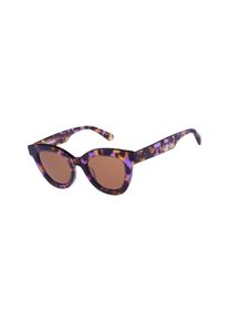 Sonnenbrille Superdry "Modell 996096", Damen, violett havanna, gemustert, leicht durchscheinend, leicht gl&auml;nzend, Sonnenbrillen Sonnenbrille, Form CatEye, Logoschriftzug auf B&uuml;gel, Kunststofffassung