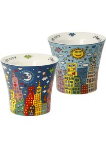 Eierbecher Goebel "Eierbecher James Rizzi - My New York City", bunt, B:6,5cm H:6cm, Porzellan, Eierbecher, Eierbecher