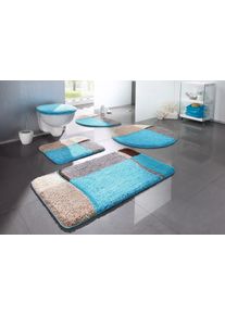 Badematte OTTO HOME "Belio, Badvorleger, Badezimmer Teppich" Gr. 10, blau, H:20mm, Kunstfaser, Badematten, Badematte, Badematte, Badteppich, Badematten auch als 2 tlg. Set erh&auml;ltlich, bunt