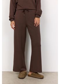 Jogger Pants soyaconcept "SC-BANU 33", Damen, Gr. S (36), N-Gr, braun (hot fudge), Sweatware, Obermaterial: 48% Modal, 48% Polyester, 4% Elasthan, unifarben, gerade kn&ouml;chellang, Hosen Jogger Pants, Viskosemischung