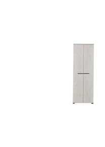 Garderobenschrank Home Affaire "Lorca Dreht&uuml;renschrank, Dielenschrank, Flurschrank, Mehrzweckschrank", wei&szlig; (wei&szlig; eiche), B:67,5cm H:195cm T:40cm, FSC-zertifizierter Holzwerkstoff, Schr&auml;nke, Garderobenschrank, Modernes Design in Eiche-Optik mit ABS-Kanten, 2-t&uuml;rig