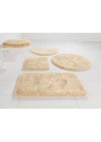 Badematte Bruno Banani "Lana, Badvorleger, Badezimmer Teppich" Gr. 7, beige (cashmere), H:25mm, Polyacryl, Badematten, Badematte, Badteppich, Badematten, unifarben, auch als 3 teiliges Set & rund, Topseller