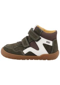Barfu&szlig;schuh Lurchi "Jarven Barefoot-TEX", Jungen, Gr. 29, gr&uuml;n (dunkel, oliv), Lederimitat, Veloursleder, Schuhe Barfu&szlig;schuh, Klettboots mit TEX, Gr&ouml;&szlig;enschablone zum Download