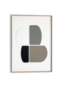 Wandbild Reinders "Sculpted Silence", farbe bild(er): beige, B:50cm H:70cm T:3cm, Bilder, Wandbild, Wohnzimmer - Beige - MDF - Abstrakt - 50x70 cm