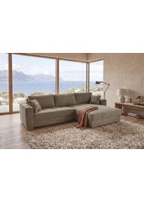 Jockenh&ouml;fer Ecksofa JOCKENH&Ouml;FER GRUPPE "Bologna, L-Form, Breite: 298 cm, Cord-Bezug, beidseitig montierbar", taupe 426, 18, B:298cm T:100cm, Korpus: 100% Polyester;Kissen: 100% Polyester, Sofas, Ecksofa, mit Bettfunktion, Bettkasten&Zierkissen, Wellenfederung, XXL-Ottomane