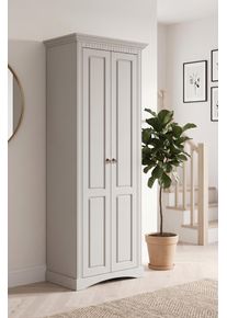 Garderobenschrank OTTO HOME "Rustic", grau (kaschmir, bei), B:71cm H:187cm T:38cm, Massivholz, Schr&auml;nke, Garderobenschrank, aus massiver Kiefer, Breite 71 cm, mit Kassetenoptik