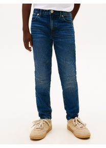 Gerade Jeans Tommy Hilfiger "STRAIGHT DARK JEANS", Jungen, Gr. 16 (176), N-Gr, denim schwarz 01, Denim/Jeans, Obermaterial: 98% Baumwolle, 2% Elasthan, unifarben, regular fit lang, Jeans Gerade Jeans, Regular fit, f&uuml;r Kinder bis 16 Jahre