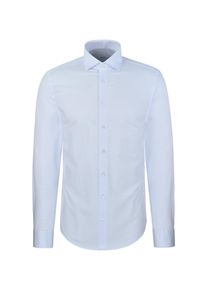 Businesshemd Seidensticker "Schwarze Rose", Herren, Gr. L (42), normale &Auml;rmell&auml;ngen, blau, 96, 5% Baumwolle, 3, 5% Elasthan, Strukturmuster, skinny fit, 2-Knopf-Manschette, Hemden Businesshemd, X-Slim 1/1 Kentkragen Struktur