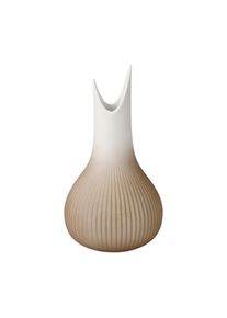Dekovase Goebel "Vase Studio 8 Raindrop Powder 15 cm beige", beige, B:8cm H:15cm T:8cm &Oslash;:11cm, Vasen, Dekovase, Abwischbar